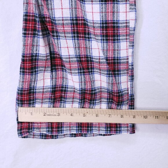 Lauren Ralph Lauren Red Plaid Cotton Flannel Sleepwear Pajama Top n Pants Set XL - Picture 13 of 16